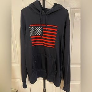 Bronze Eagle XL American Flag Men’s Hoody.